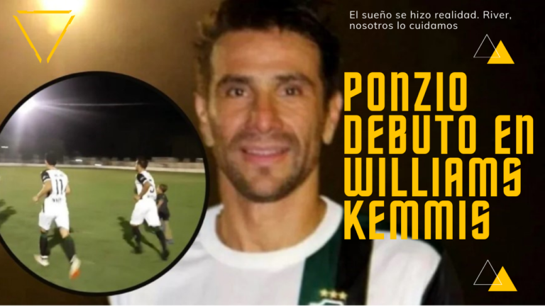 [Video] Leonardo Ponzio con la camiseta de Williams Kemmis, tuvo su debut con fiesta.
